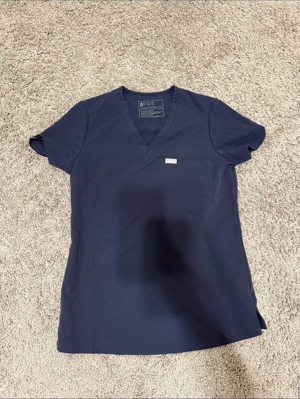 Figs Women’s Navy V-Neck Medical Scrub Top PO#2185